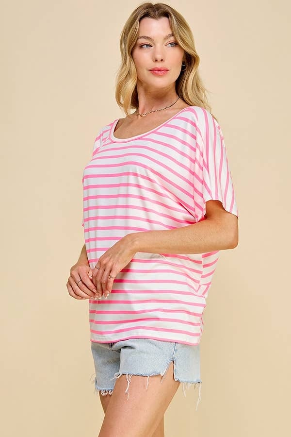 Curvy Front Twirl Open Chest Loose Fitting Top — alternate view 2