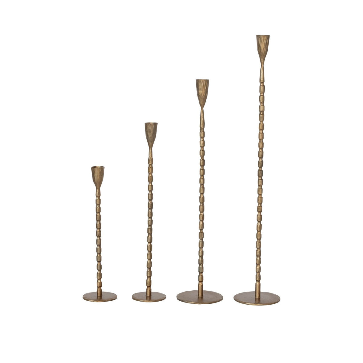 Hand-Forged Cast Iron Taper Holders, Set of 4 — alternate view 2