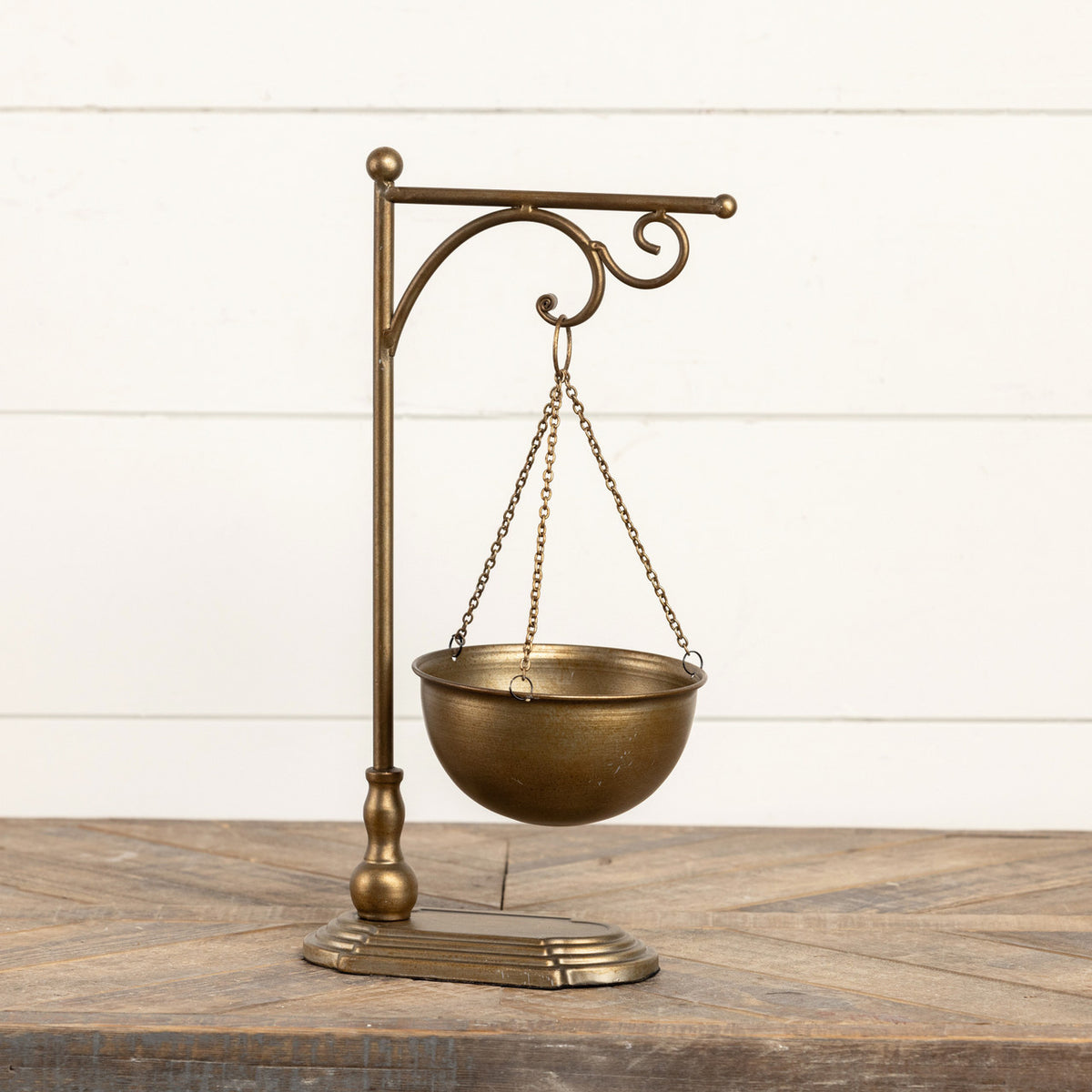 Gold Hanging Bowl On Stand