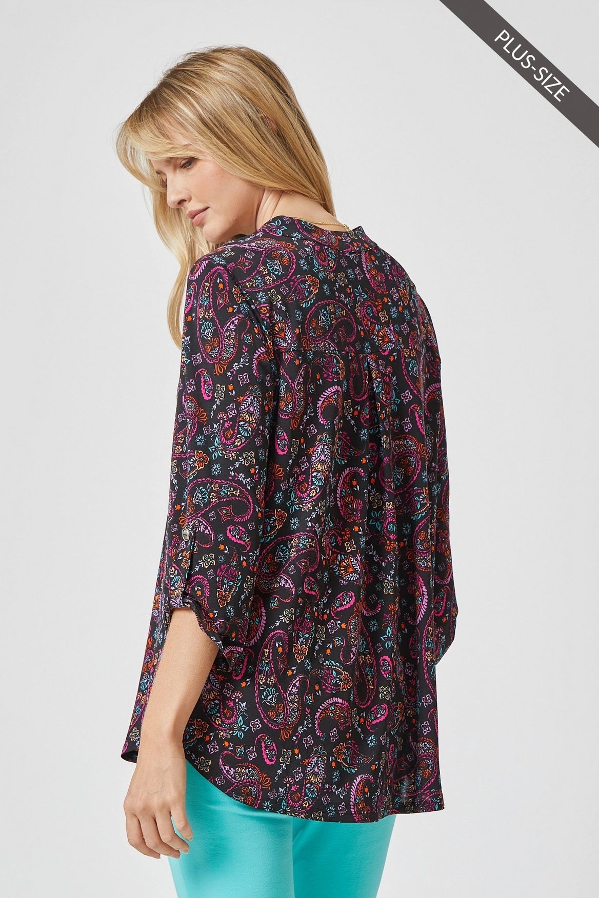 Medallion  3/4 Sleeve Lizzy Wrinkle Free Blouse — alternate view 2