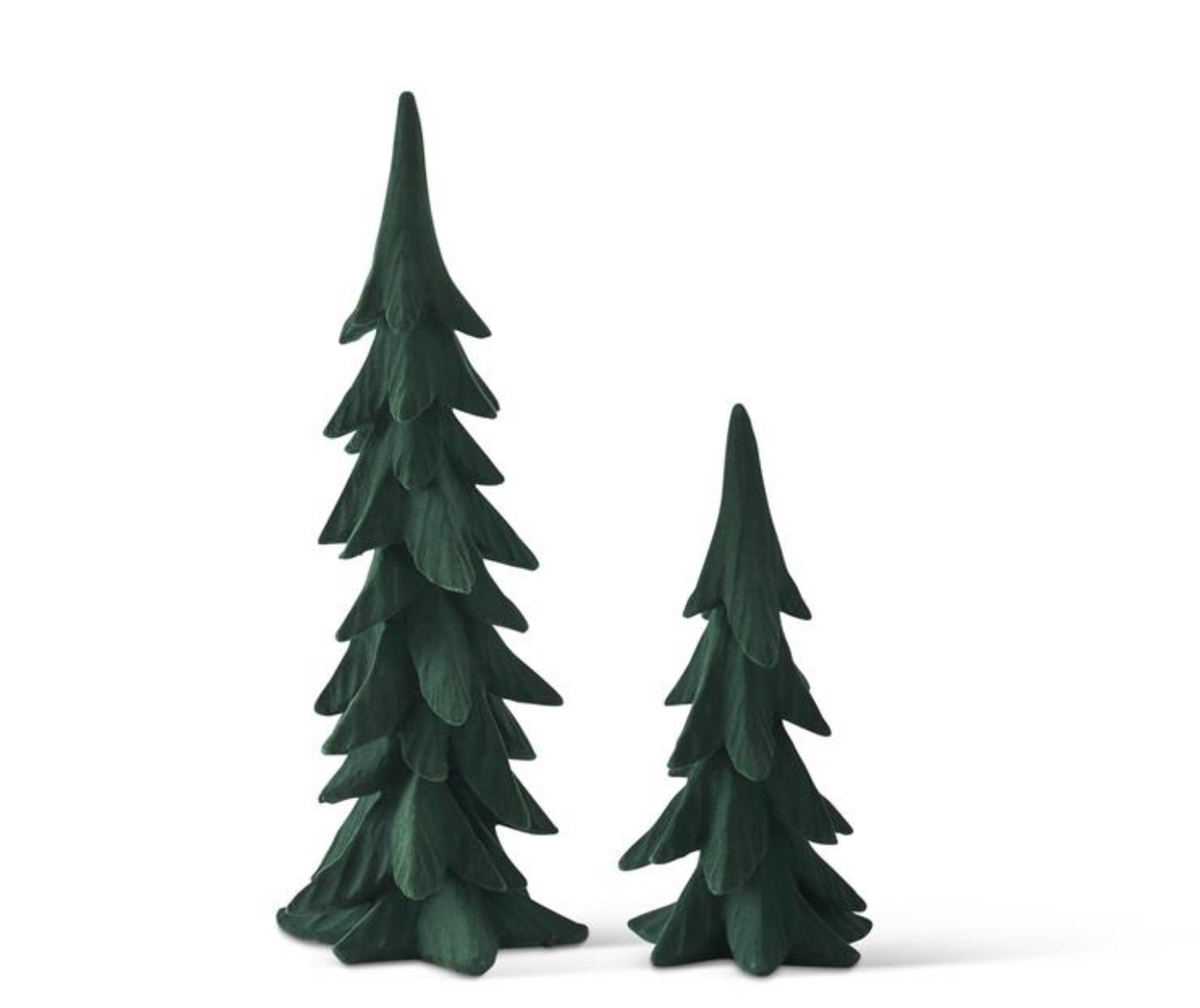 Dark Green Velvet Christmas Tree- Small