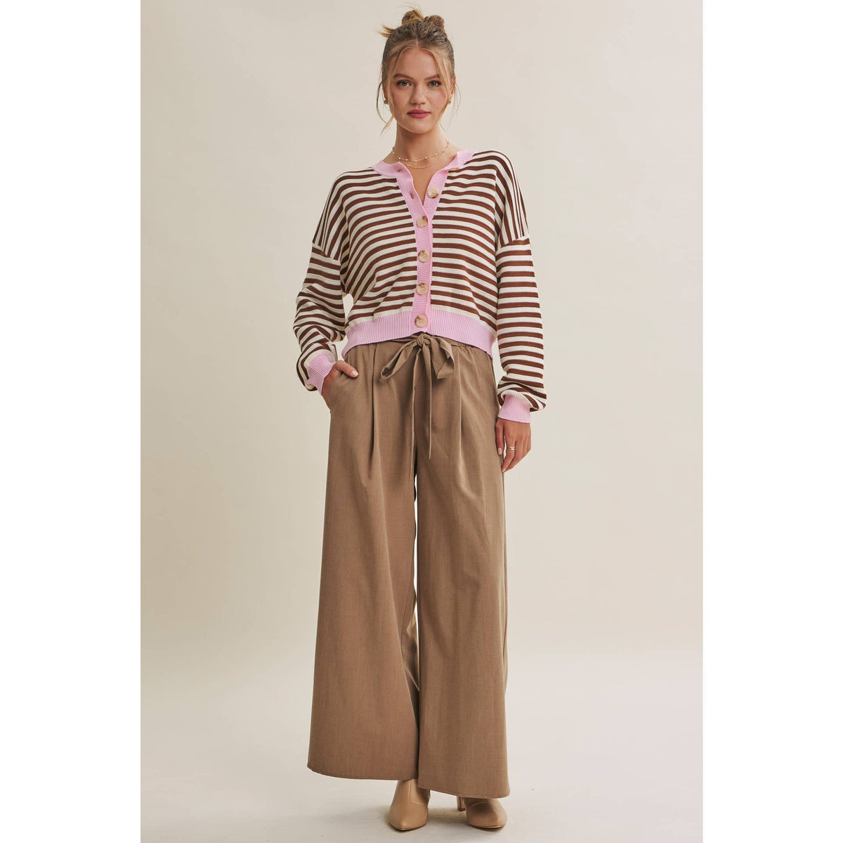 Striped Cotton Cardigan — alternate view 8