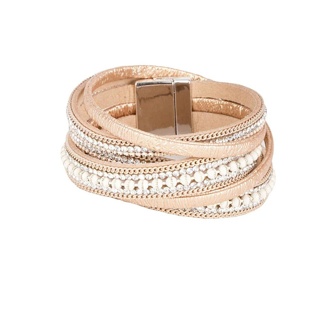 Hilton Double Wrap Bracelet - Gold — alternate view 4