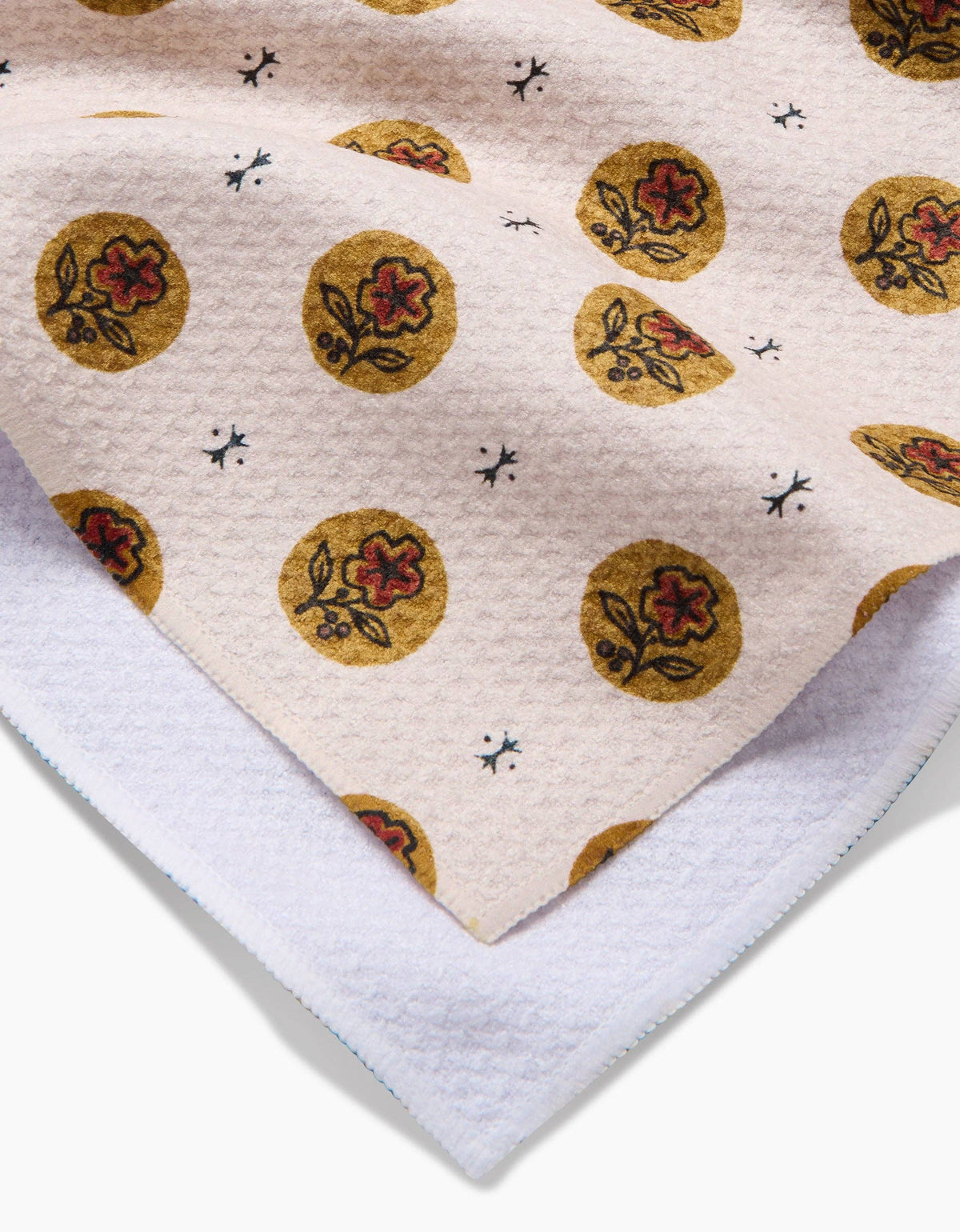 Artisanal Floral Cream Tea Towel — alternate view 3