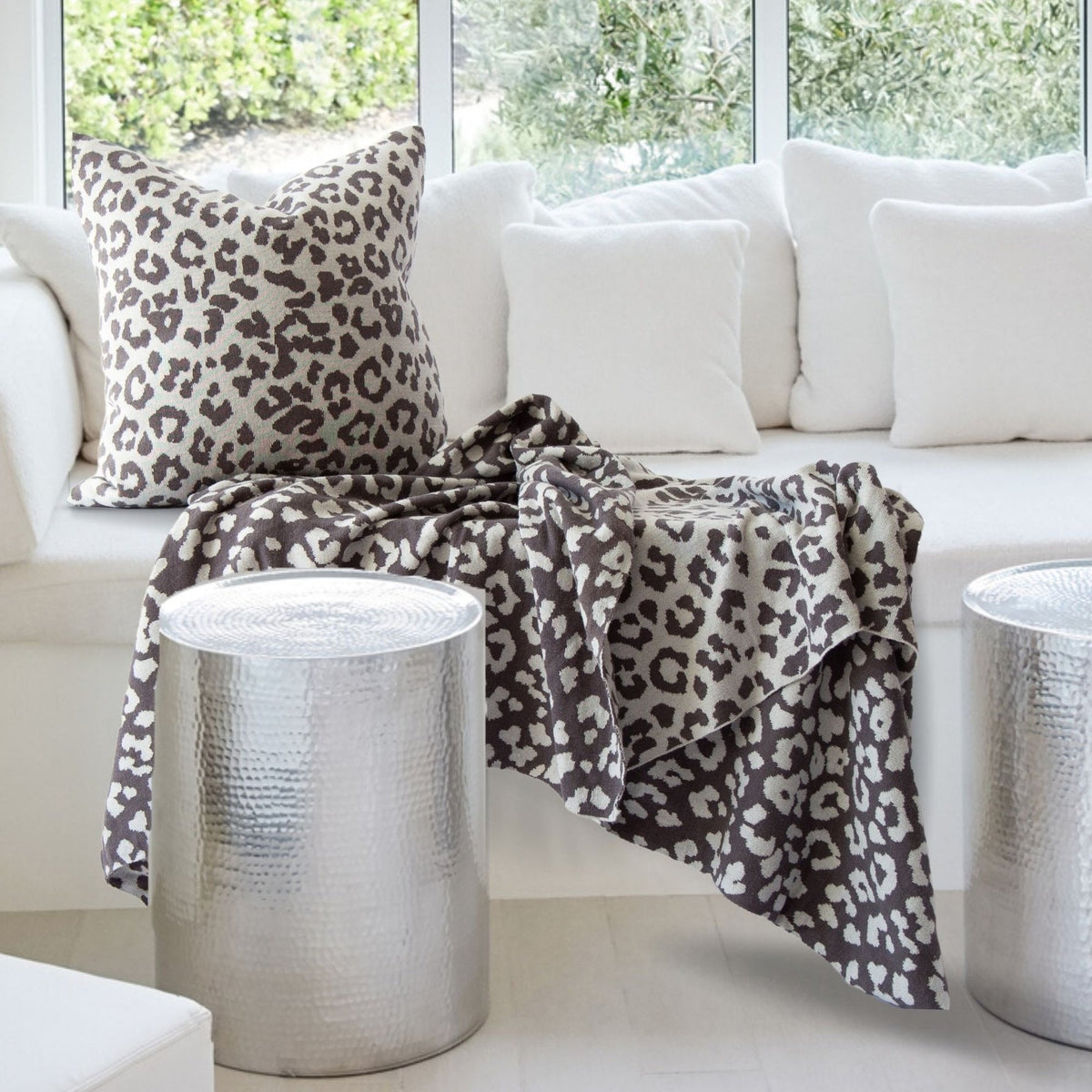 Lucia Knit Throw- Charcoal — alternate view 4