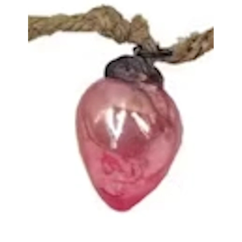 Pink Embossed Recycled Mercury Glass Ornament — alternate view 2