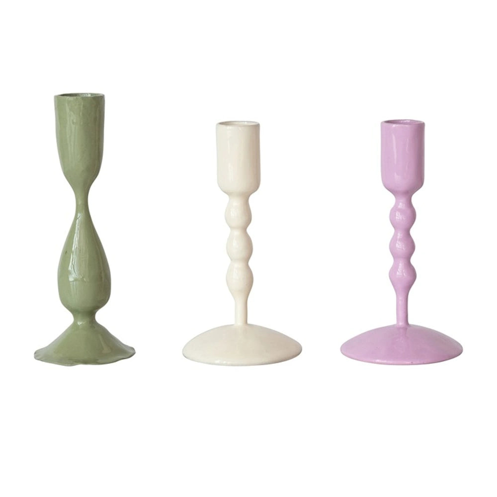 Enameled Metal Taper Holders
