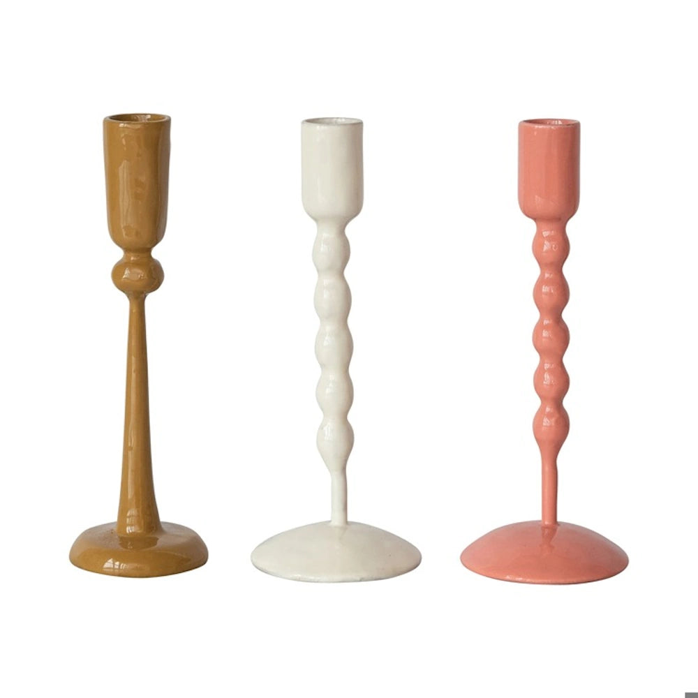 Enameled Metal Taper Holder