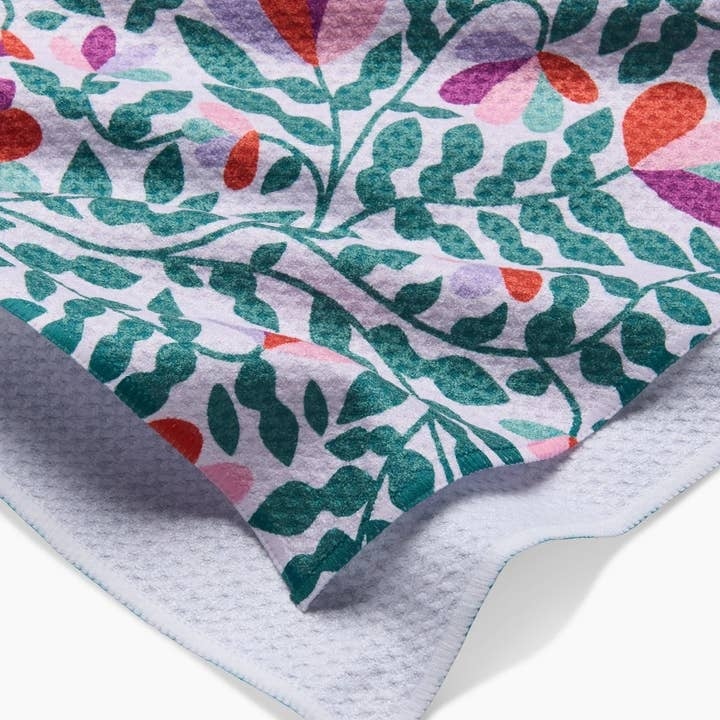 Spring Wavy Leaves Tea Towel — alternate view 3