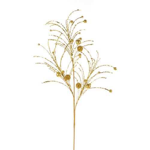 42" Gold Glittered Ball Spray