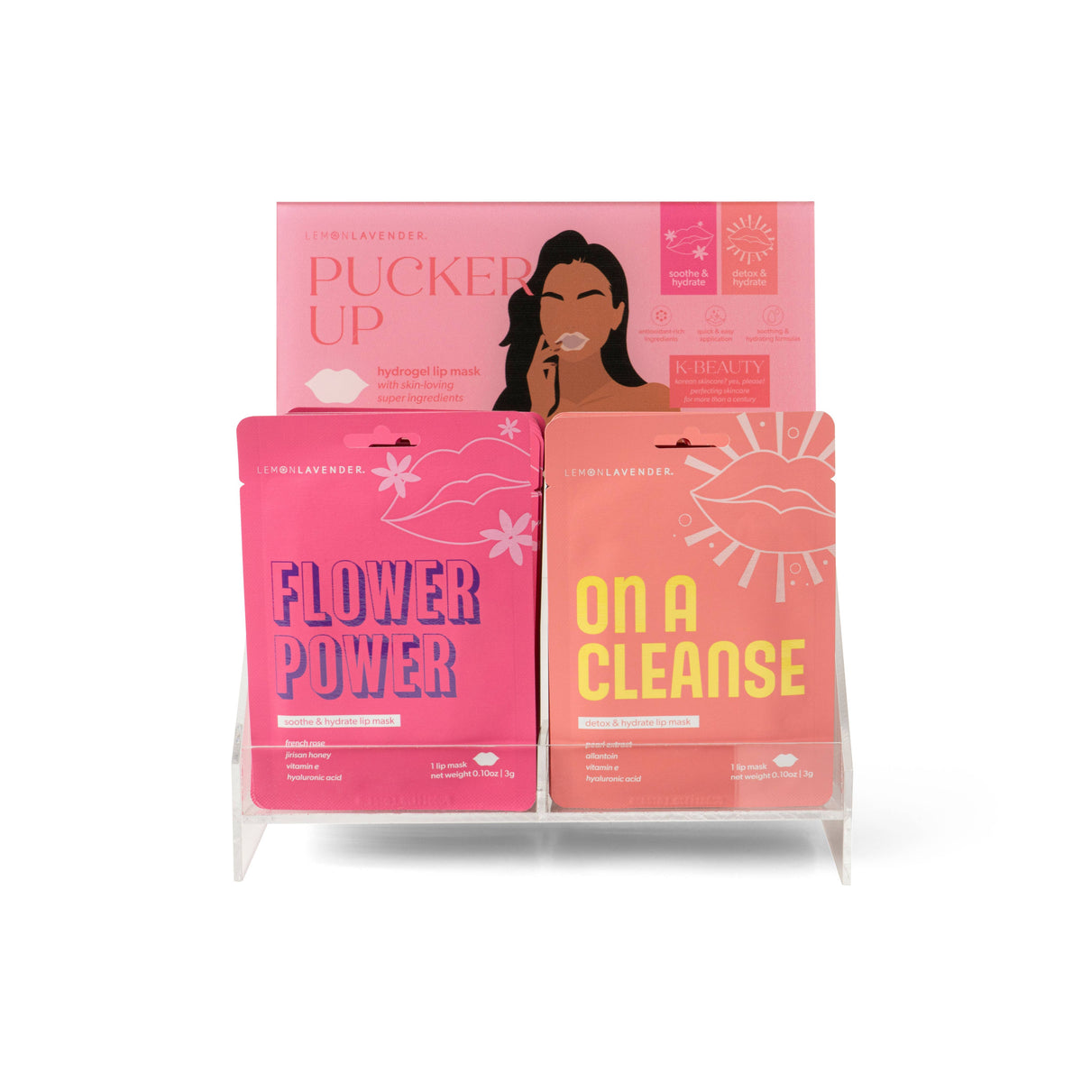 Lemon Lavender Pucker Up Hydrogel Lip Mask Assortment — alternate view 2