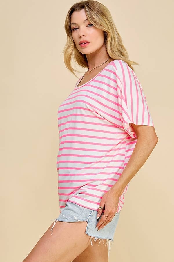 Curvy Front Twirl Open Chest Loose Fitting Top — alternate view 3