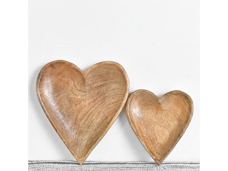 Large Wood Carved Heart