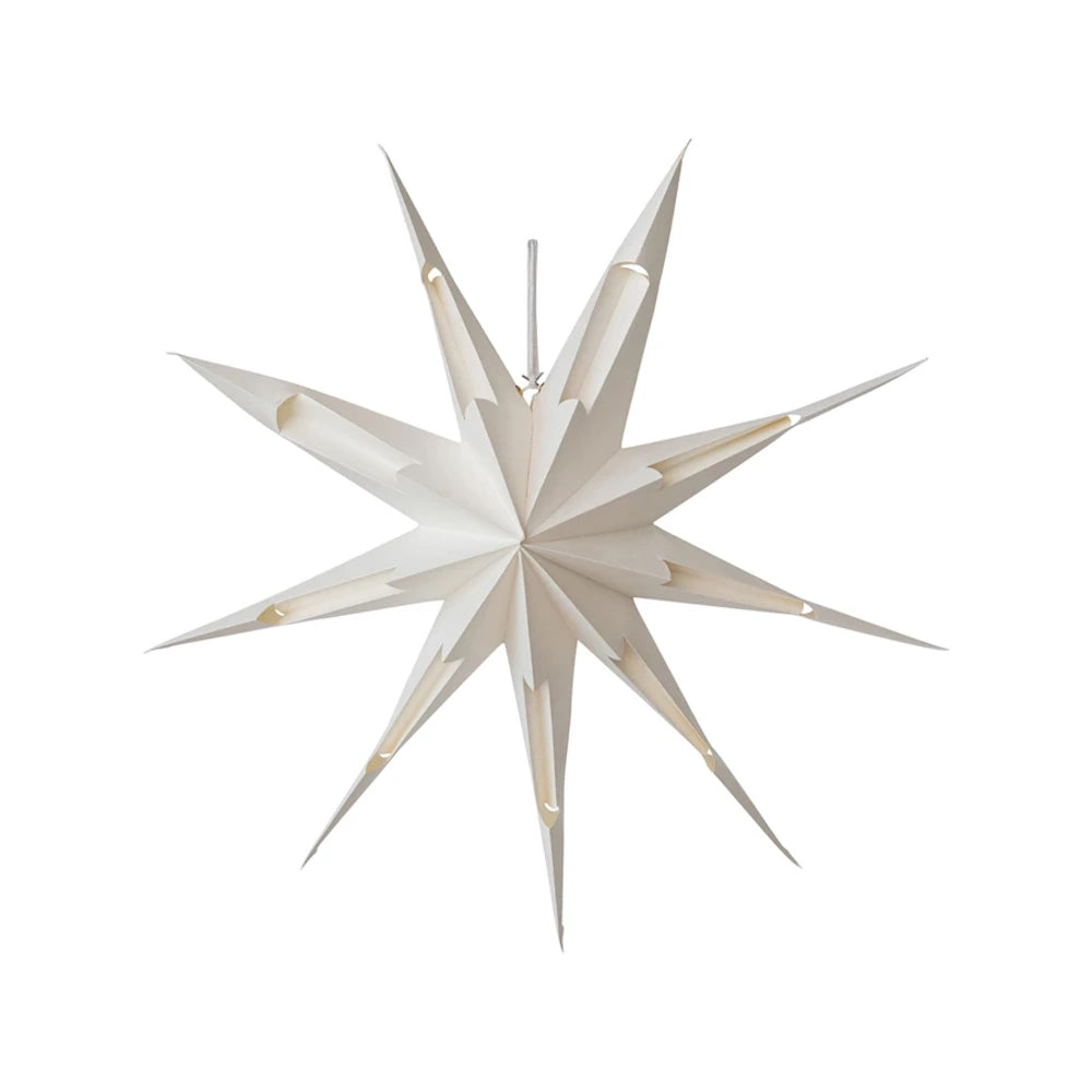 Folding 9-Point Star Ornament with LED Lights