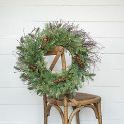 Glittered Cedar Wreath