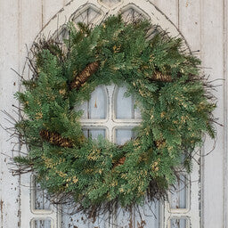 Glittered Cedar Wreath — alternate view 2