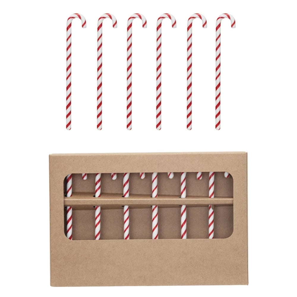 Glass Candy Cane Shaped Stir Sticks — alternate view 2