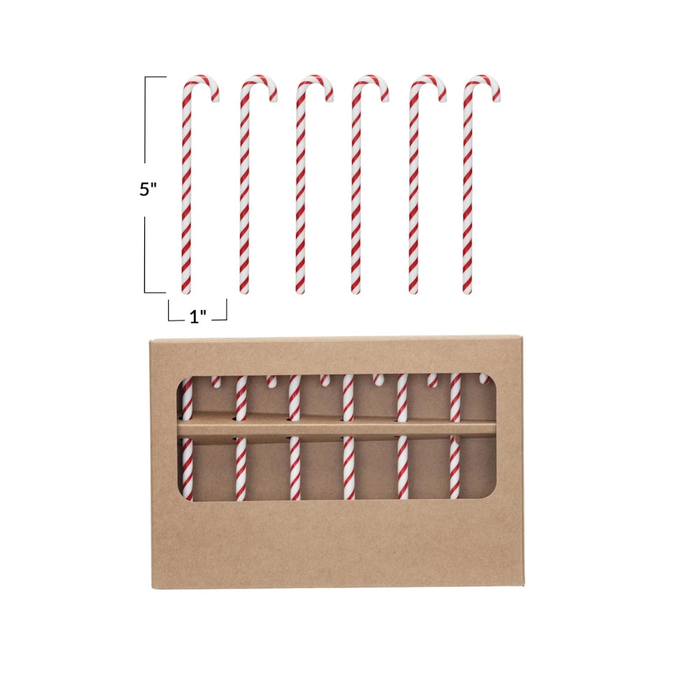 Glass Candy Cane Shaped Stir Sticks — alternate view 4