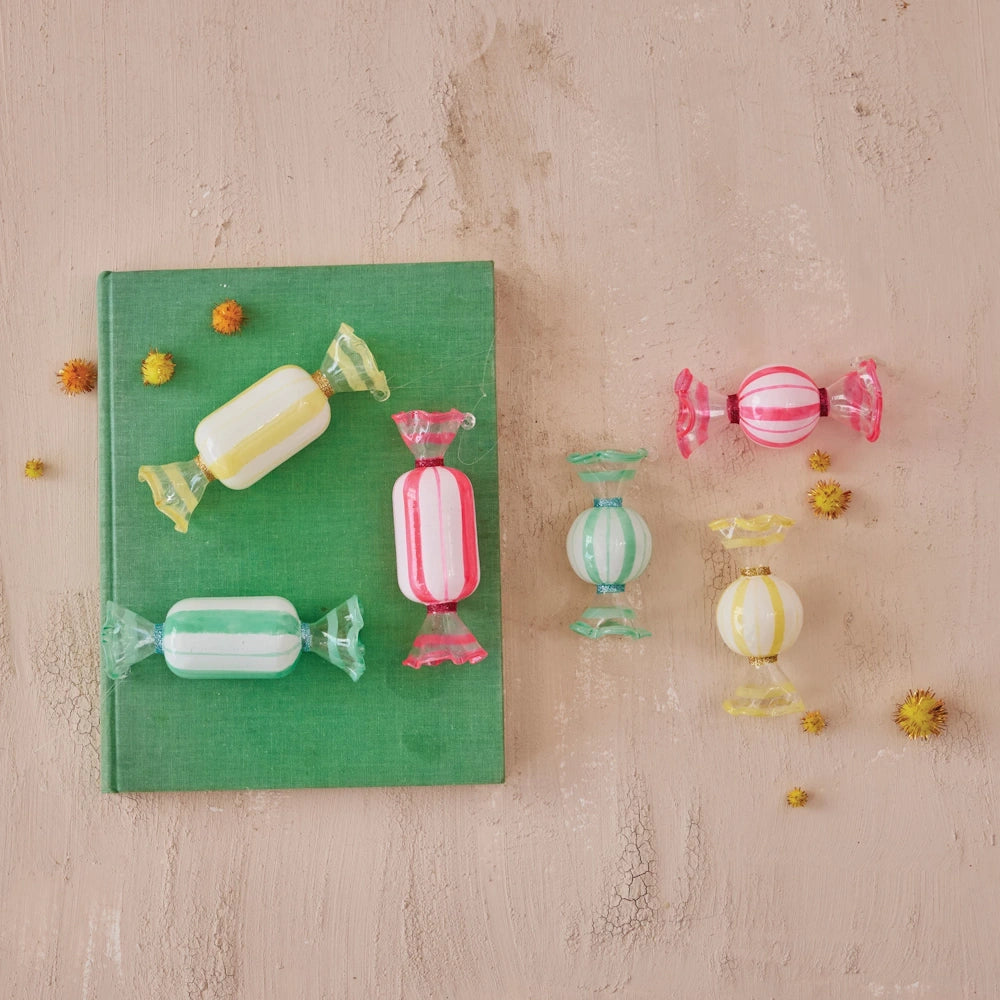 Glass Candy Shaped Ornaments