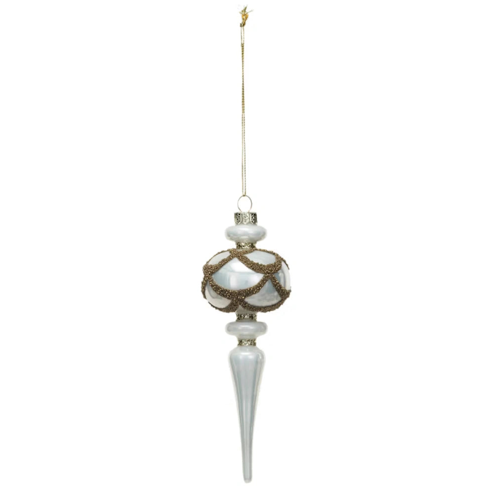 Glass Finial Ornament with Beads — alternate view 4