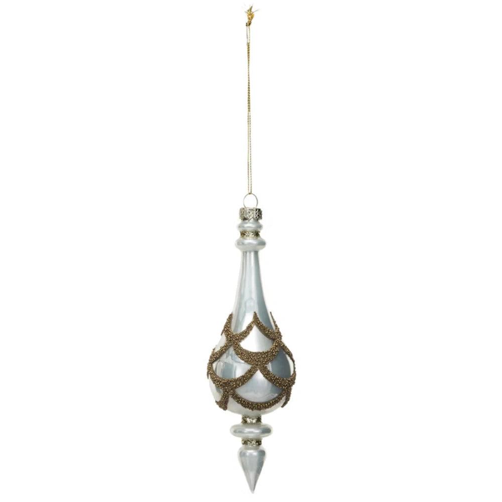 Glass Finial Ornament with Beads — alternate view 5