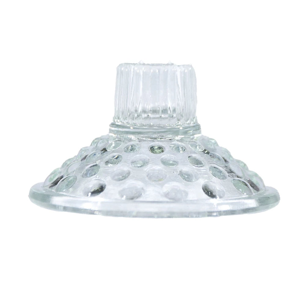 Glass Hobnail Taper Holder