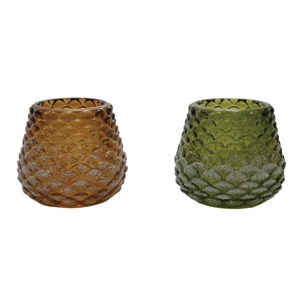 Glass Pinecone Tealight Votive Holders — alternate view 2