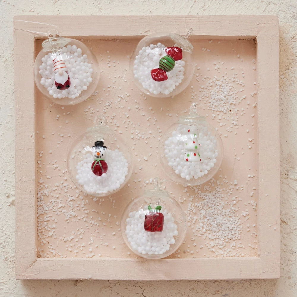 Glass Snow Globe Ornament