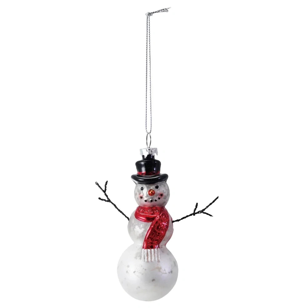 Glass Snowman Ornament — alternate view 2