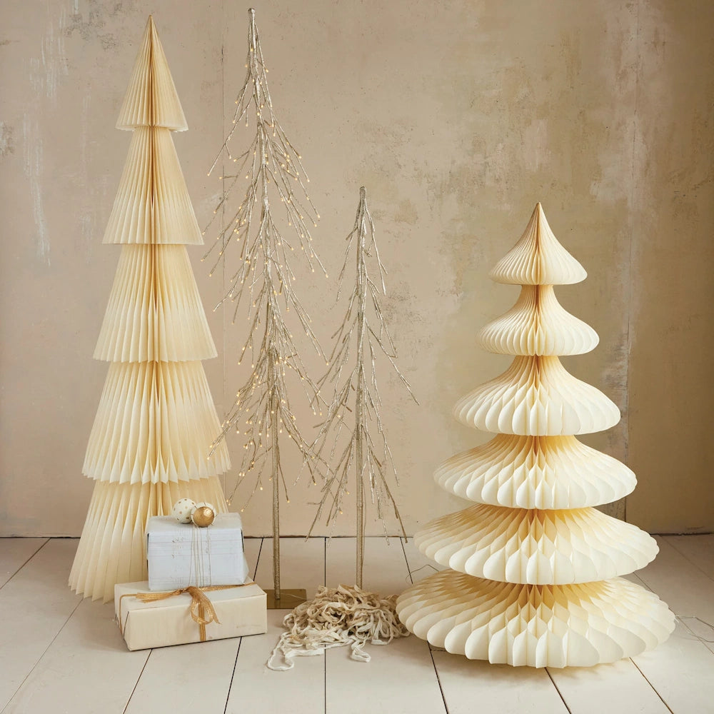 Glitter Plastic Tree with LED Lights