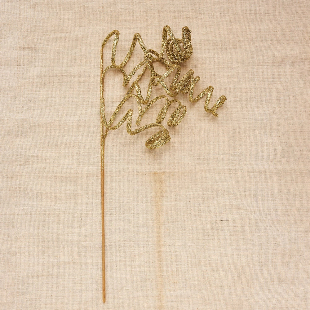 Plastic Swirl Stem with Glitter