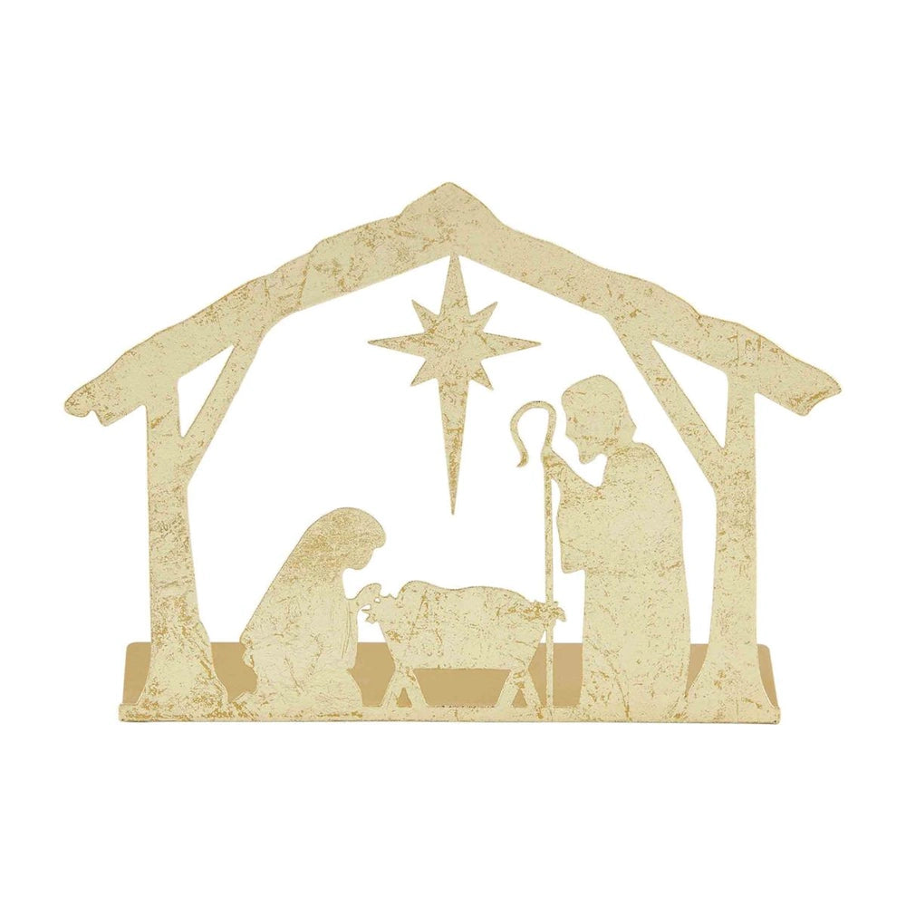 Gold Tin Nativity — alternate view 2