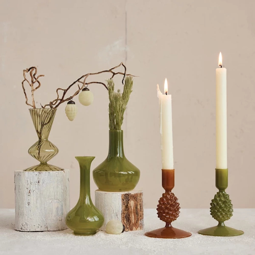 Green Glass Vase