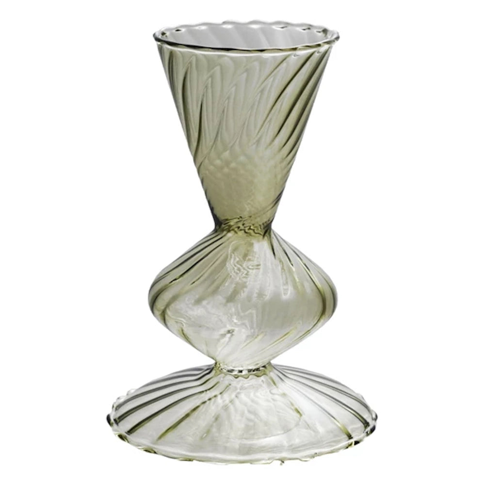 Green Pressed Glass Vase