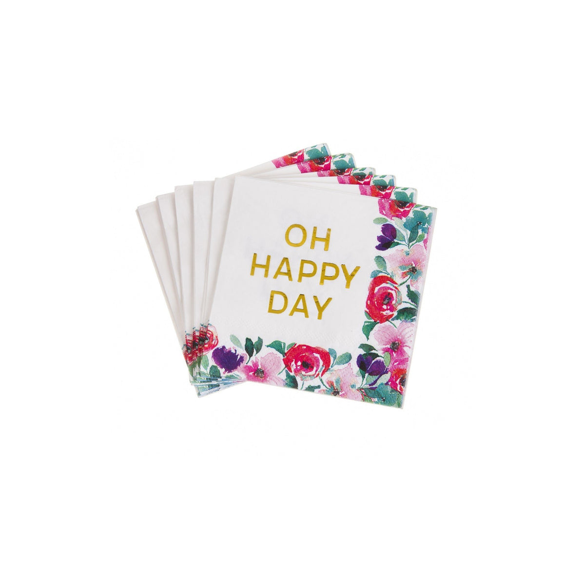 Foil Paper Cocktail Napkin, 20 count, Oh Happy Day — alternate view 2