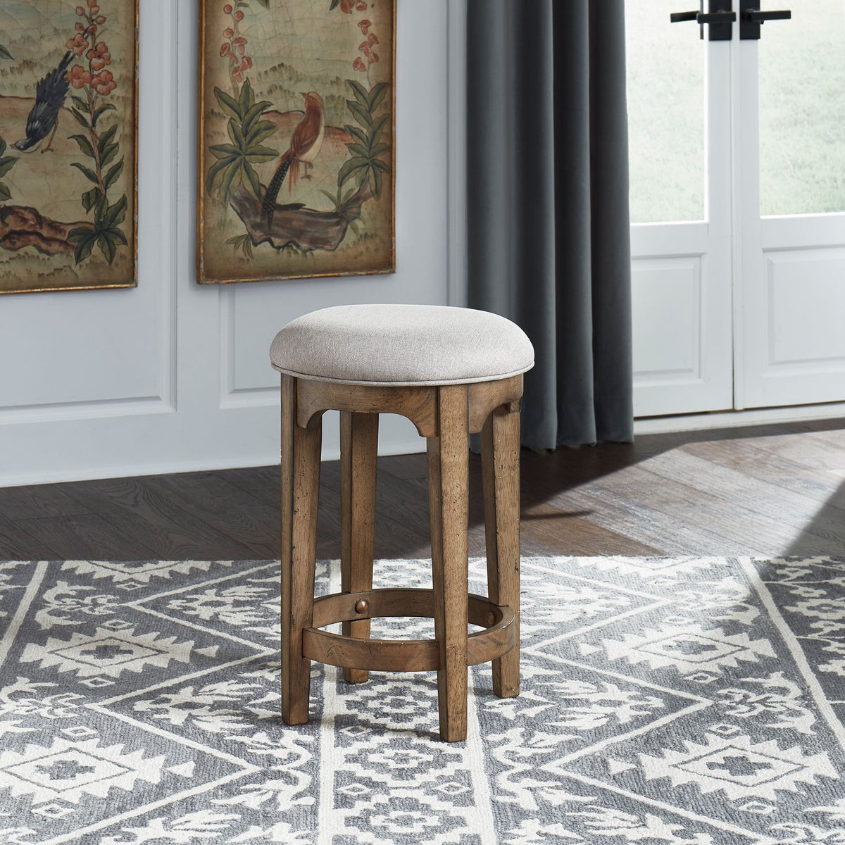 Haven Hall Upholstered Console Stool