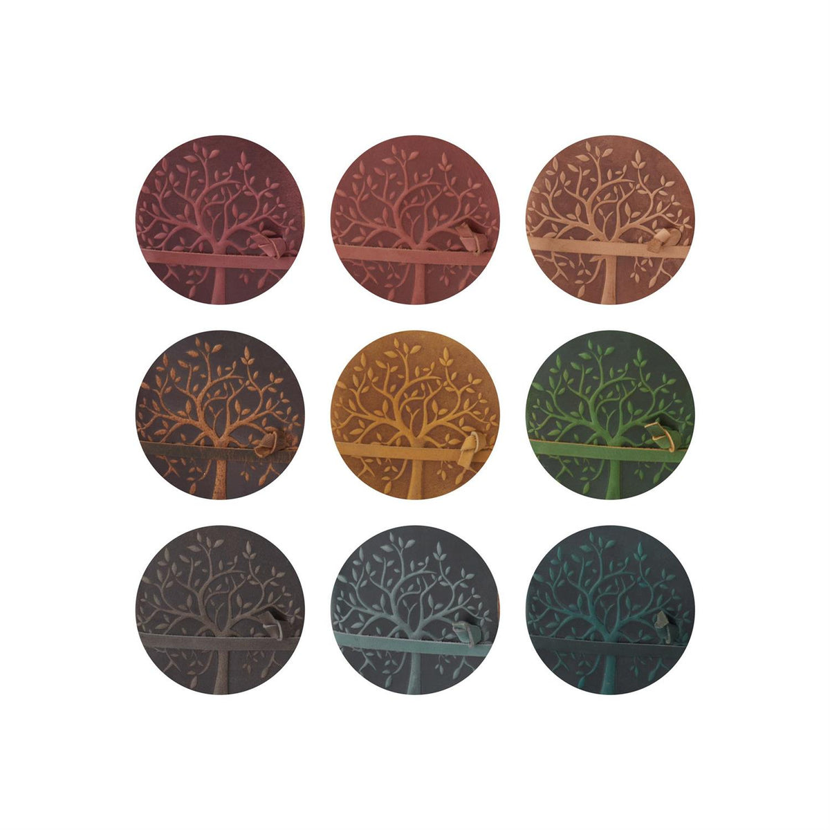 Leather Tree Embossed Handcrafted Deckle Edge — alternate view 3