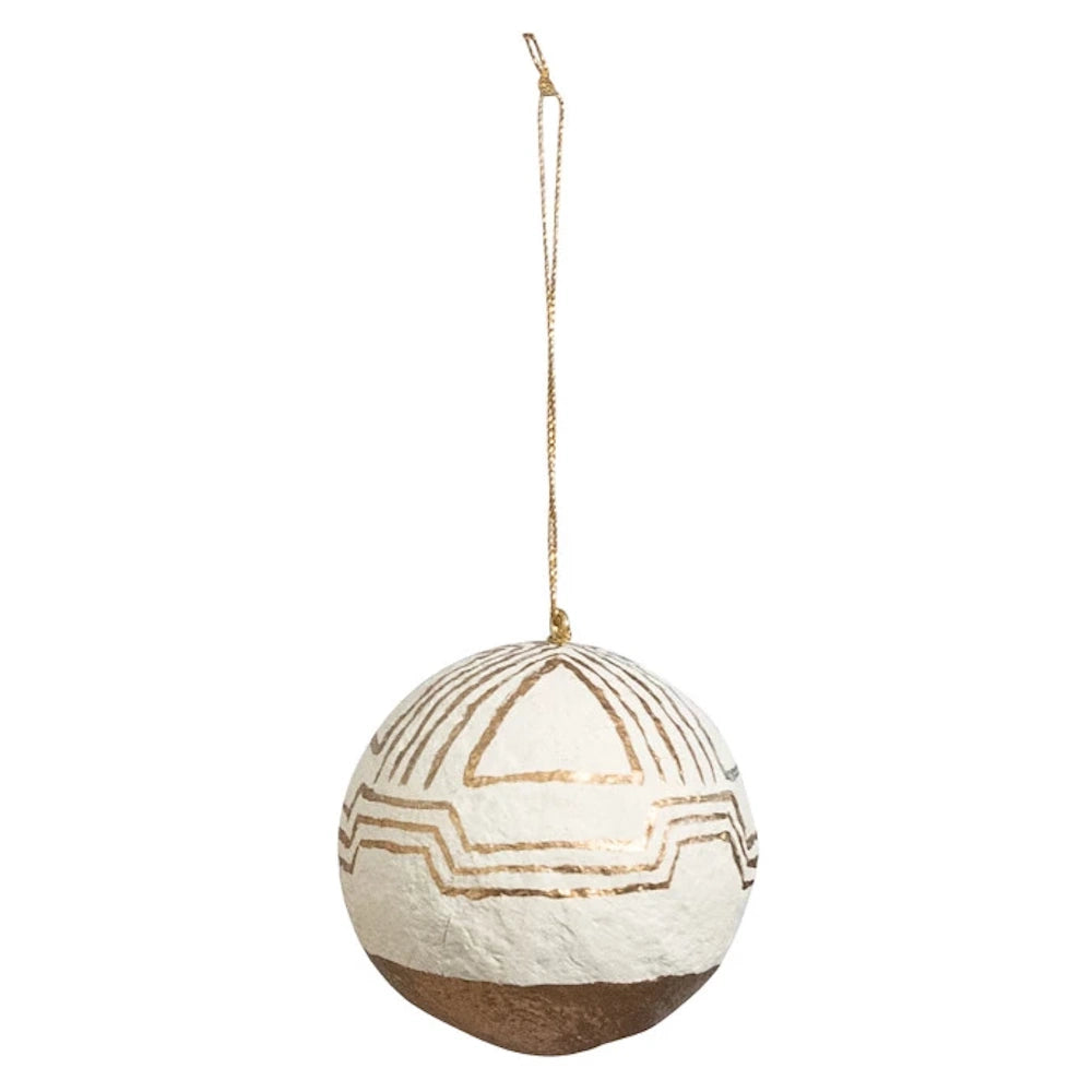 Hand-Painted Paper Mache Ball Ornaments — alternate view 6