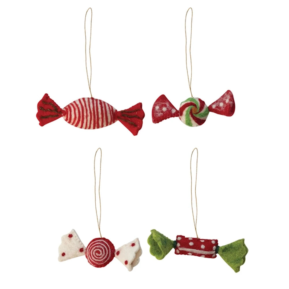 Handmade Wool Felt Candy Ornament