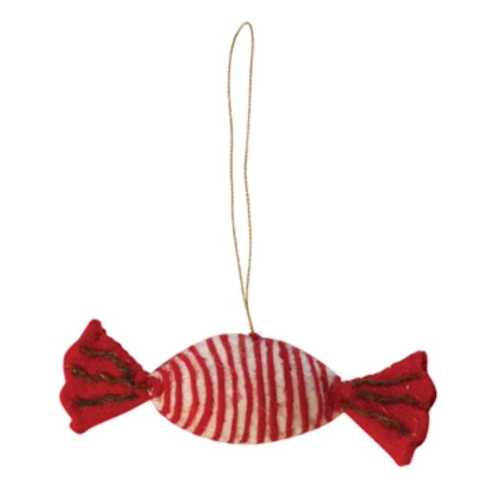 Handmade Wool Felt Candy Ornament — alternate view 2