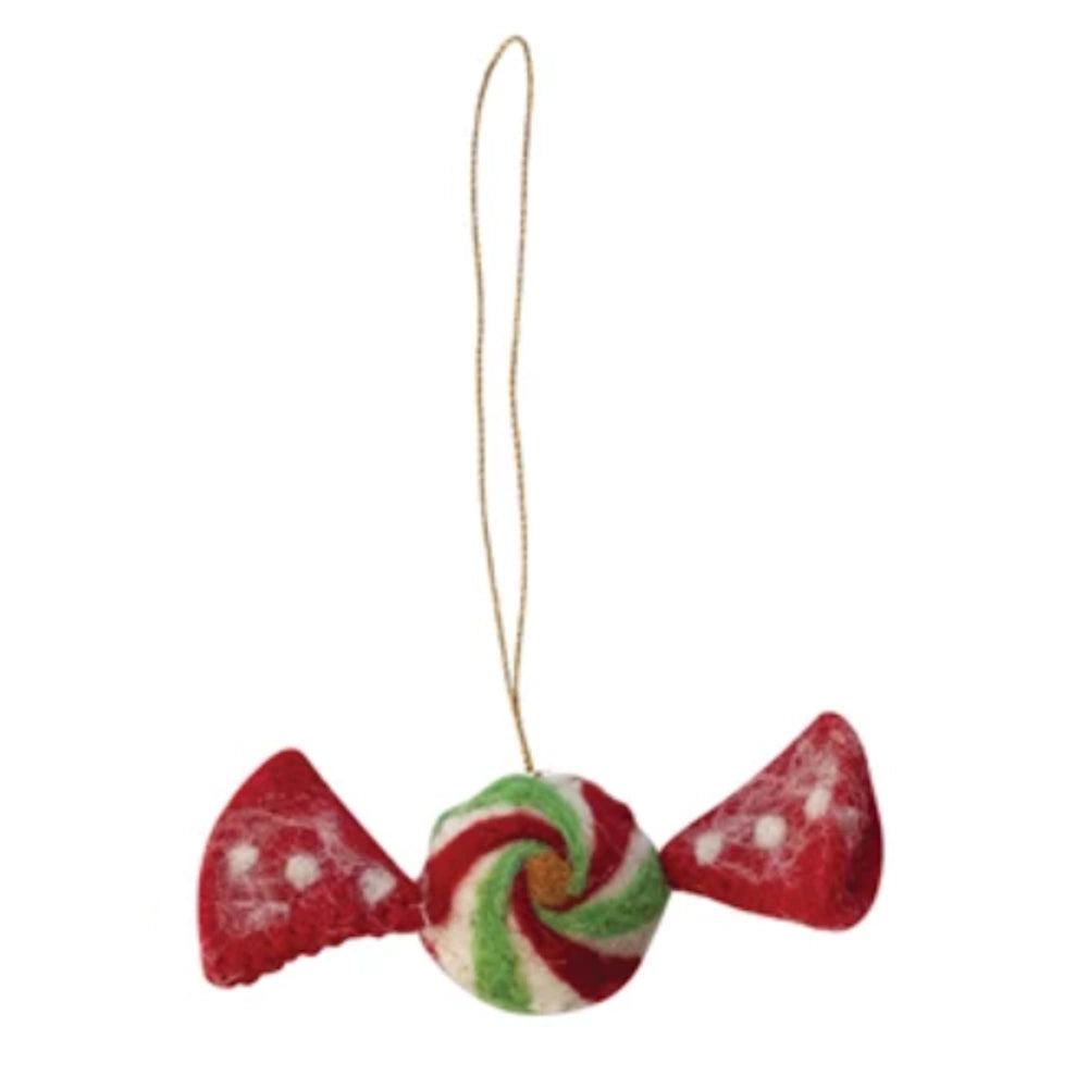 Handmade Wool Felt Candy Ornament — alternate view 3