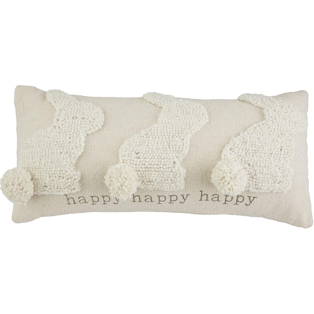 Happy Bunny Hooked Pillow