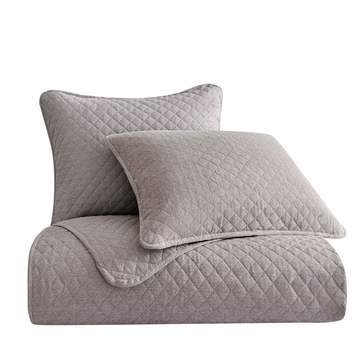 3 PC Anna Coverlet Set Taupe- FQ — alternate view 2