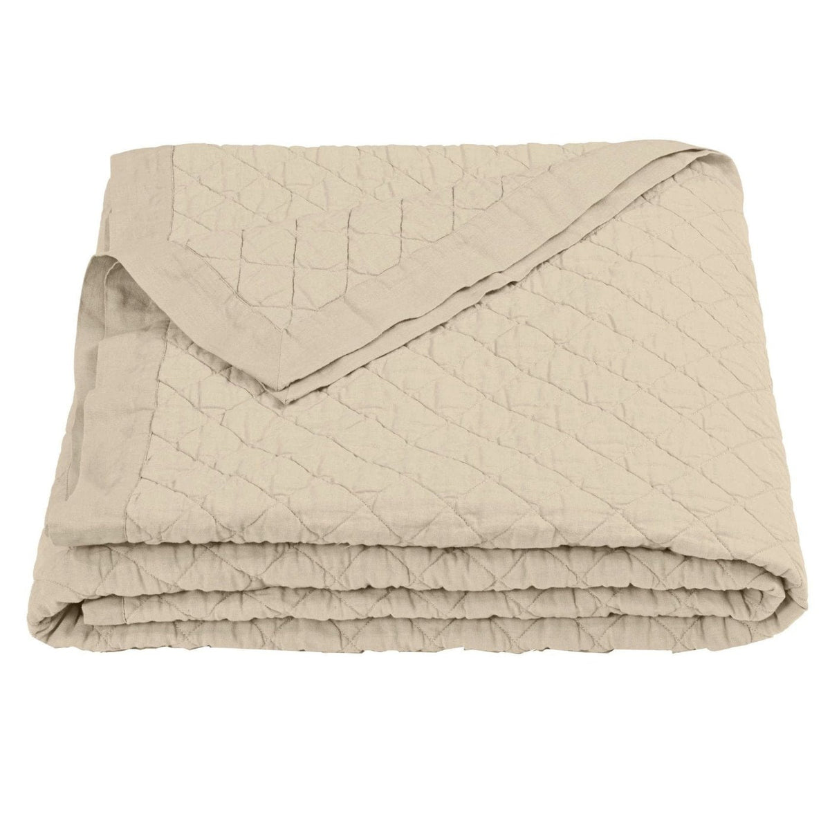 Linen Quilt  Set Full/Queen Light Tan — alternate view 2