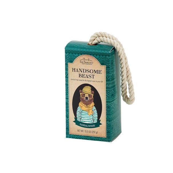 Mens Soap on a Rope - Handsome Beast - Sandalwood