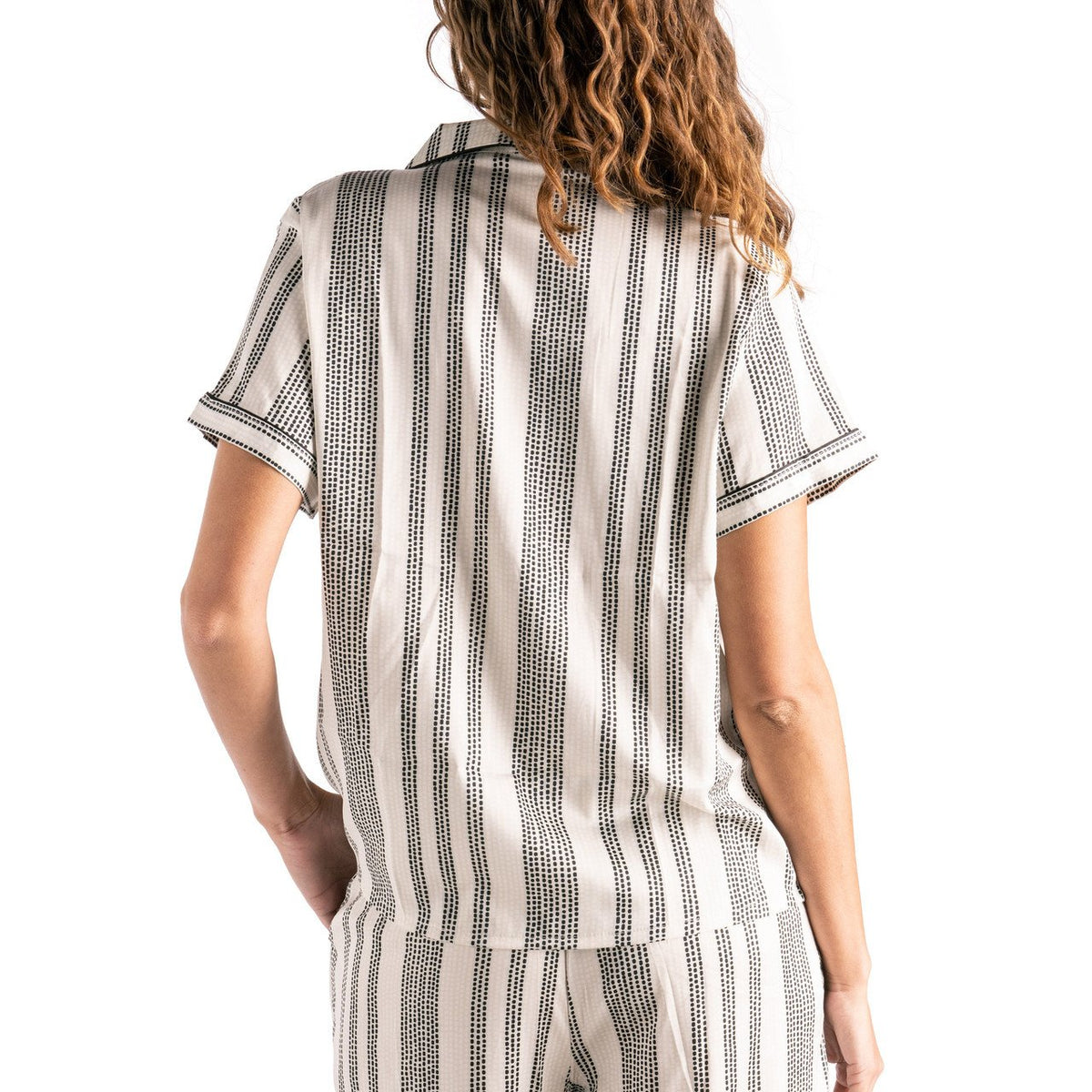 Beauty Sleep Satin Pajama Top Overnight Oasis — alternate view 3