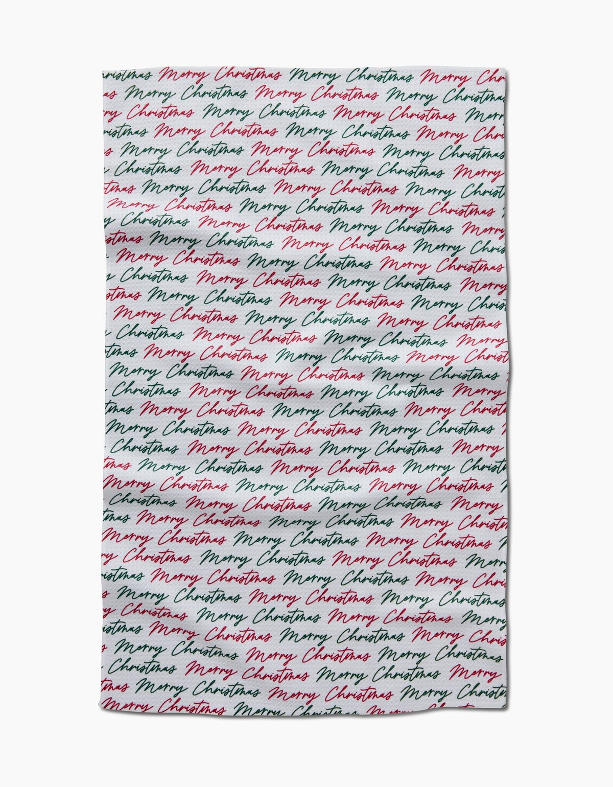 Merry Christmas Greetings Tea Towel — alternate view 2