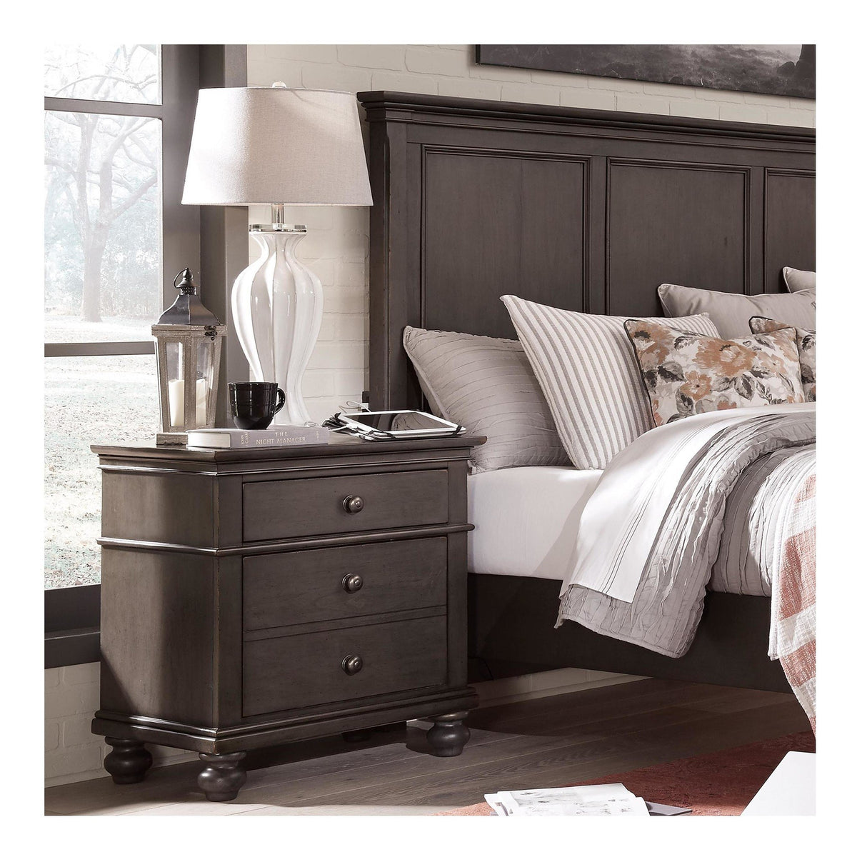 Oxford 2 Drawer Nightstand — alternate view 5