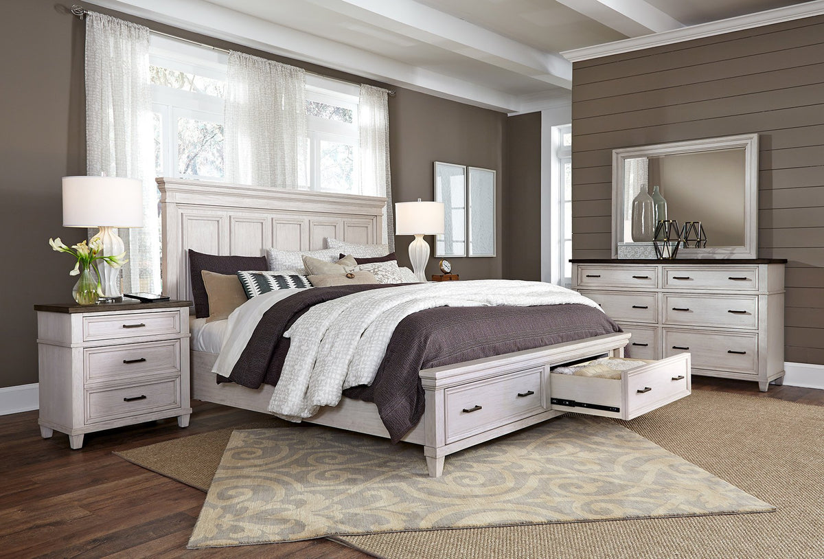 Queen Caraway Panel Bed with Storage — alternate view 4