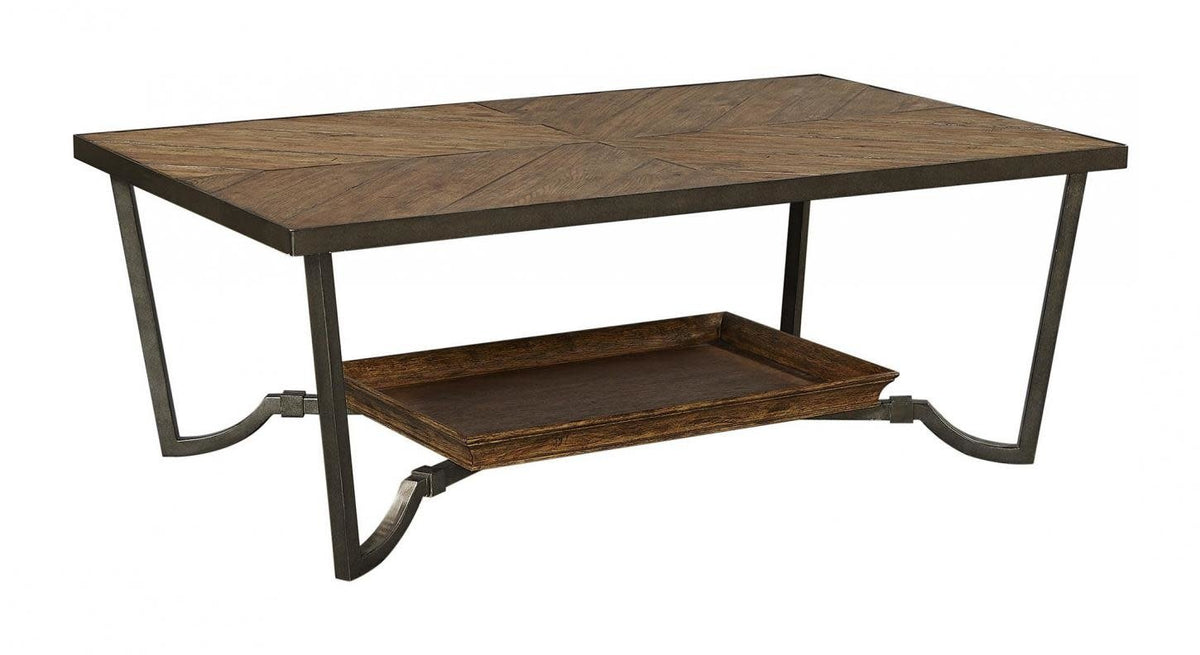 Mosaic Cocktail Table With Wood Top — alternate view 3